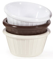 GET Enterprises Melamine Ivory Fluted Ramekin, 2 Ounce -- 48 per case