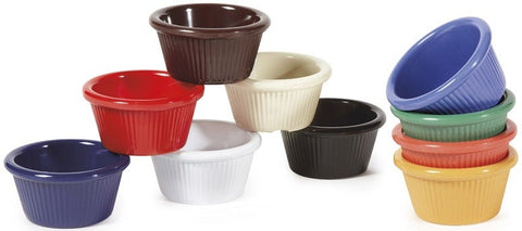 GET Enterprises Ivory Melamine Fluted Ramekin, 2 Ounce -- 48 per case