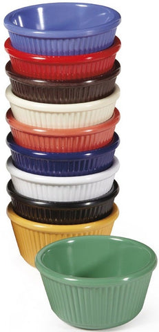 GET Enterprises Melamine Black Fluted Ramekin, 4 Ounce -- 48 per case