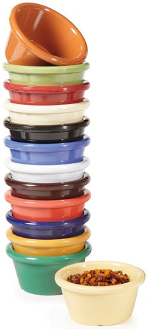 GET Enterprises Melamine Black Ramekin, 2 Ounce -- 48 per case