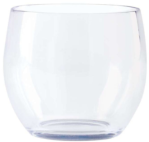 GET Enterprises SAN Clear Stemless Wine Glass, 8 Ounce -- 24 per case