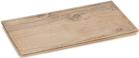GET Enterprises Granville Melamine Faux Oak Wood Display with Foot and Ridge, 14 x 7 inch -- 6 per case