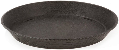 GET Enterprises Polypropylene Black Round Basket with Slots, 10.5 inch -- 12 per case