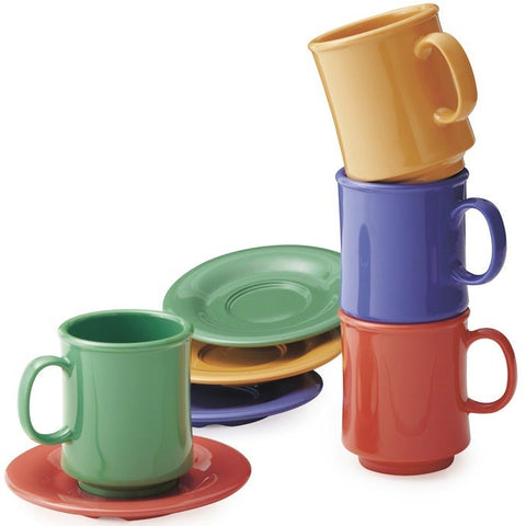 GET Enterprises Tritan Assorted Colors Stacking Mug, 8 Ounce -- 24 per case