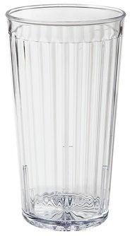 GET Enterprises SAN Plastic Clear Textured Tumbler, 22 Ounce -- 72 per case