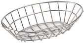 GET Enterprises Stainless Steel Oval Grid Basket, 9.75 x 6.25 inch -- 24 per case