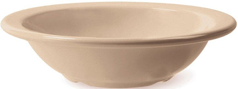 GET Enterprises SuperMel Melamine Tan Rimmed Bowl, 10 Ounce -- 48 per case