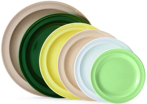 GET Enterprises SuperMel Melamine Round Green Plate, 9 inch -- 24 per case