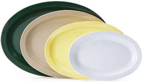 GET Enterprises SuperMel Melamine Tan Oval Platter, 10 x 6.75 inch -- 24 per case