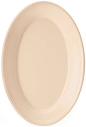 GET Enterprises SuperMel Melamine Tan Oval Platter, 9.25 x 6.25 inch -- 24 per case