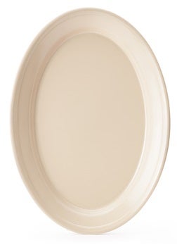SuperMel Melamine Tan Oval Platter, 12 x 8.5 inch -- 24 per case