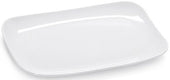 GET Enterprises Siciliano Melamine White Rectangular Platter, 13 x 7.8 inch -- 12 per case