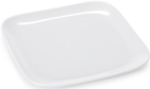 GET Enterprises Siciliano Melamine White Square Coupe Platter, 6 inch -- 24 per case