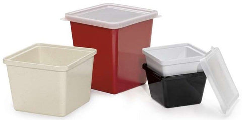 GET Enterprises Melamine White Square Crock, 3 Quart -- 6 per case