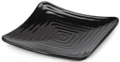 GET Enterprises Milano Melamine Black Square Plate, 10.25 inch -- 12 per case
