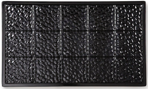 GET Enterprises Melamine Black Solid Full Size Tile, 21.5 x 13 inch