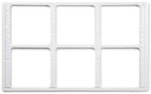GET Enterprises Melamine White Full Size Tile with Six Cut Outs