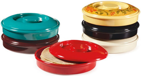 GET Enterprises Red Tortilla Server with Lid, 7.75 inch -- 24 per case