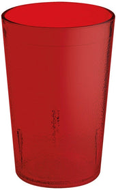 GET Enterprises SAN Plastic Red Textured Tumbler, 8 Ounce -- 24 per case