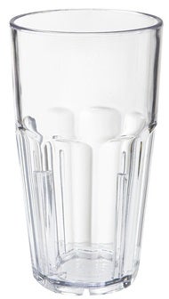 GET Enterprises Bahama SAN Plastic Clear Tumbler, 16 Ounce -- 72 per case