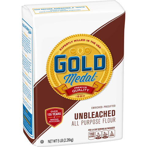 Gold Medal All Purpose Unbleached Flour, 5 Pound -- 8 per case.