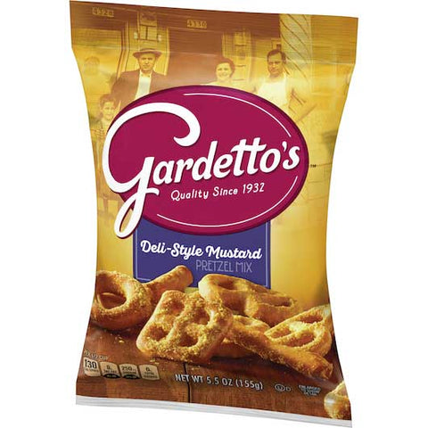 Gardettos Deli Style Mustard Pretzel Snack Mix, 5.5 Ounce -- 7 per case.
