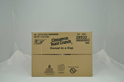 General Mills Cinnamon Toast Crunch Cereal, 2 Ounce In A Cup -- 60 per case.