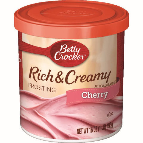 Betty Crocker Rich and Creamy Cherry Frosting, 16 Ounce -- 8 per case.
