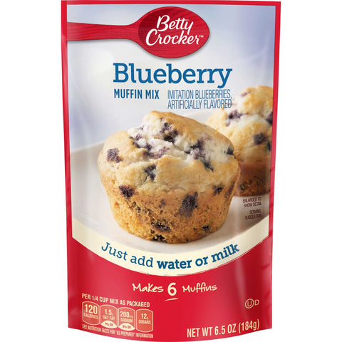 Betty Crocker Blueberry Muffin Mix, 6.5 Ounce -- 9 per case.