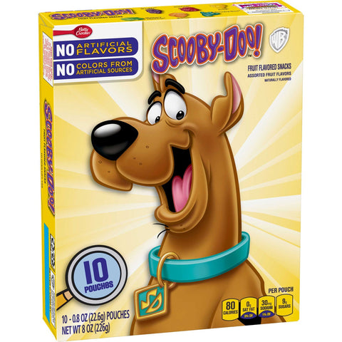 Betty Crocker Scooby Doo Shapes Fruit Flavored Snack, 8 Ounce -- 8 per case.