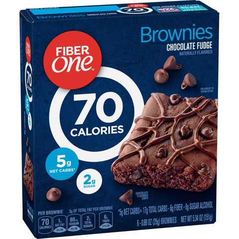Fiber One 70 Calorie Chocolate Fudge Brownie, 5.34 ounce -- 48 per case