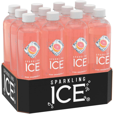 Sparkling Ice Pink Grapefruit Beverage, 17 Ounce -- 12 per case.