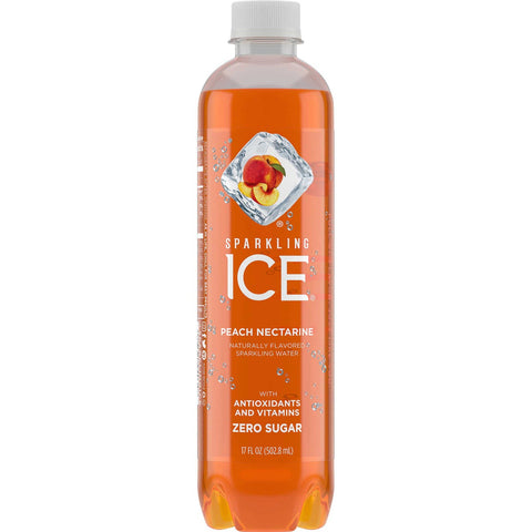 Sparkling Ice Peach Nectarine Beverage, 17 Fluid Ounce -- 12 per case.