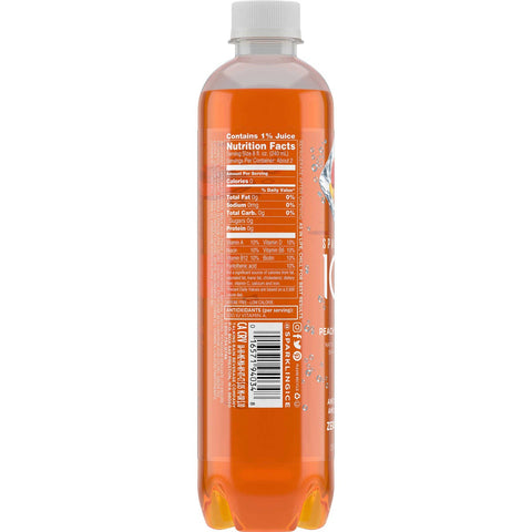 Sparkling Ice Peach Nectarine Beverage, 17 Fluid Ounce -- 12 per case.