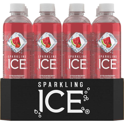 Sparkling Ice Strawberry Watermelon Beverage, 17 Fluid Ounce -- 12 per case.