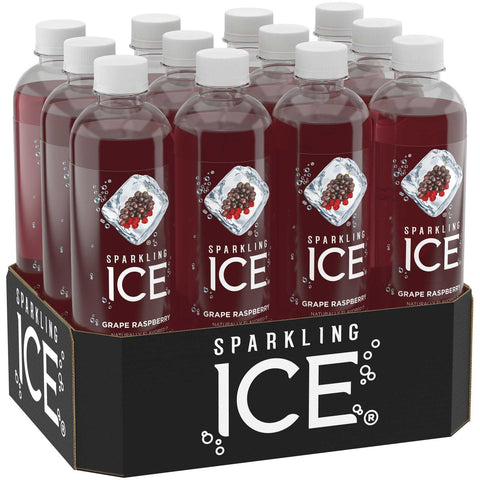 Sparkling Ice Grape Raspberry Sparkling Water, 17 Fluid Ounce Bottle -- 12 per case