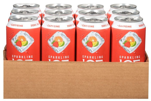 Sparkling Ice Caffeine Strawberry Citrus Sparkling Water, 16 Fluid Ounce Can -- 12 per case.