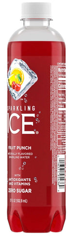 Sparkling Ice Fruit Punch Naturally Flavored Sparkling Water with Antioxidants and Vitamins, 17 Fluid Ounce -- 12 per case