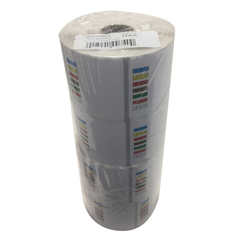 National Checking Date Code Genie Permanent Color Label Roll, 2 x 2 inch -- 4 per case.