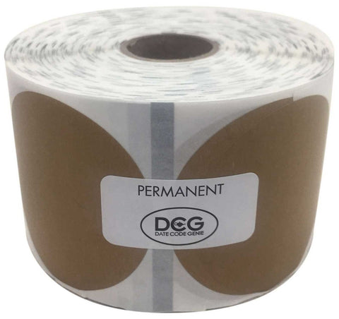 National Checking Kraft Permanent Circle Blank Label -- 4 per case.