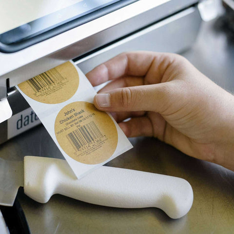 National Checking Kraft Permanent Circle Blank Label -- 4 per case.