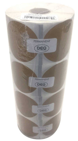 National Checking Kraft Permanent Circle Blank Label -- 4 per case.