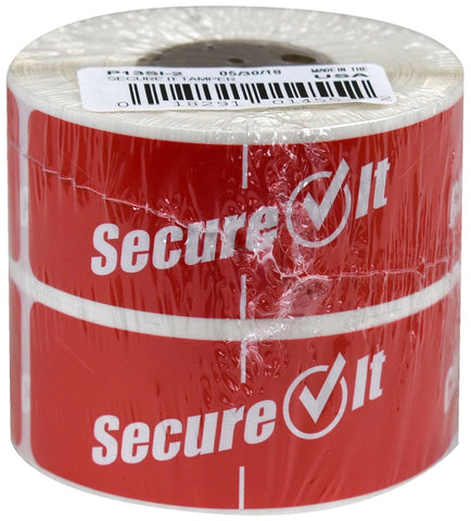 National Checking Secure It Red Permanent Label, 1 x 3 inch -- 2 rolls per case