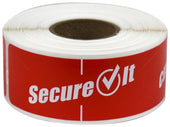 National Checking Secure It Red Permanent Label, 1 x 3 inch -- 2 rolls per case