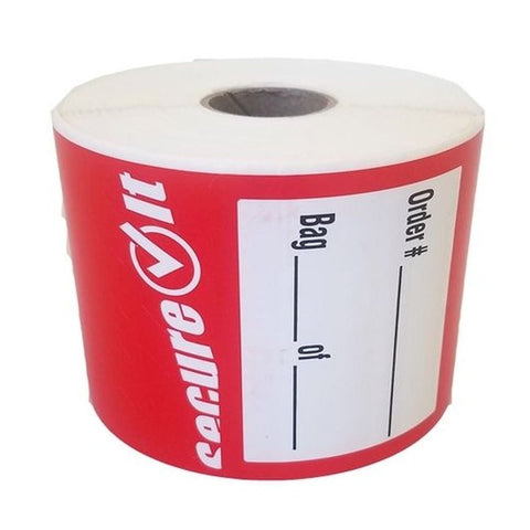 Ncco Red Permanent Secure It Label Roll, 2.5 x 6 inch -- 2 rolls per case