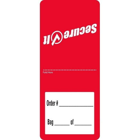 Ncco Red Permanent Secure It Label Roll, 2.5 x 6 inch -- 2 rolls per case