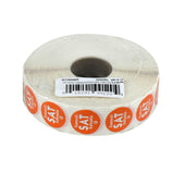 National Checking Company Dateit Orange Trilingual Removable Label - Saturday, 0.75 inch Circle -- 2000 per case.