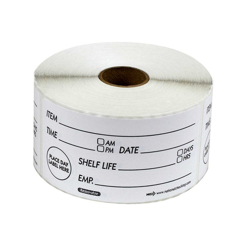 National Checking Company Shelf Life Removable Label, 2 x 4 inch -- 500 per case.