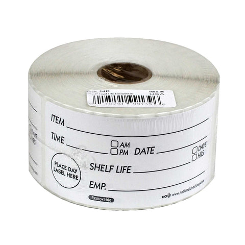 National Checking Company Shelf Life Removable Label, 2 x 4 inch -- 500 per case.