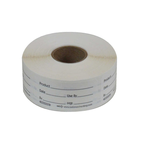 National Checking Company Dateit Product Dissolvable Label, 1 x 2 inch -- 500 per case.